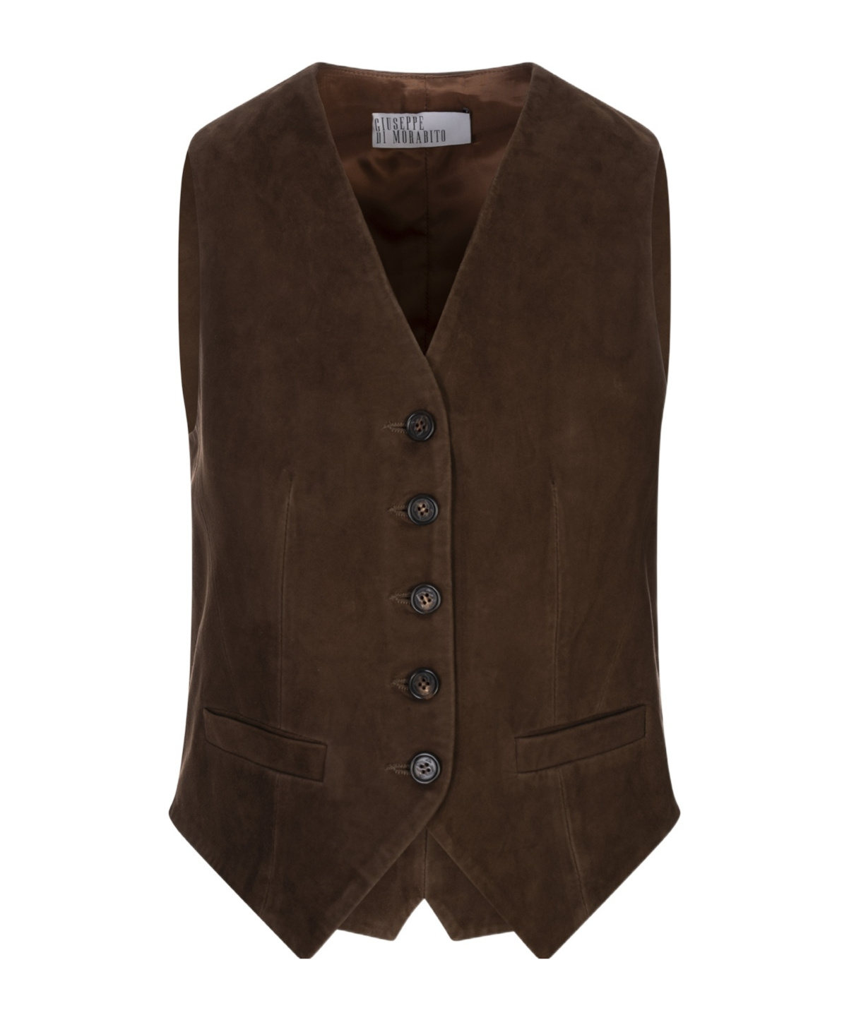 Giuseppe Di Morabito Button-fastening Suede Waistcoat In Brown