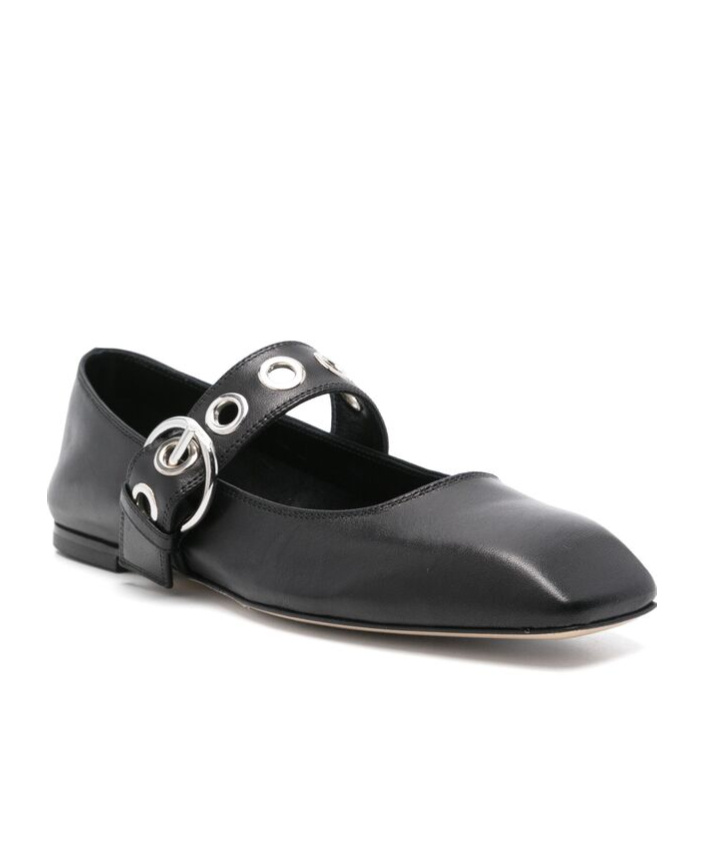 Aeyde Square-toed Ballet Shoes In Black