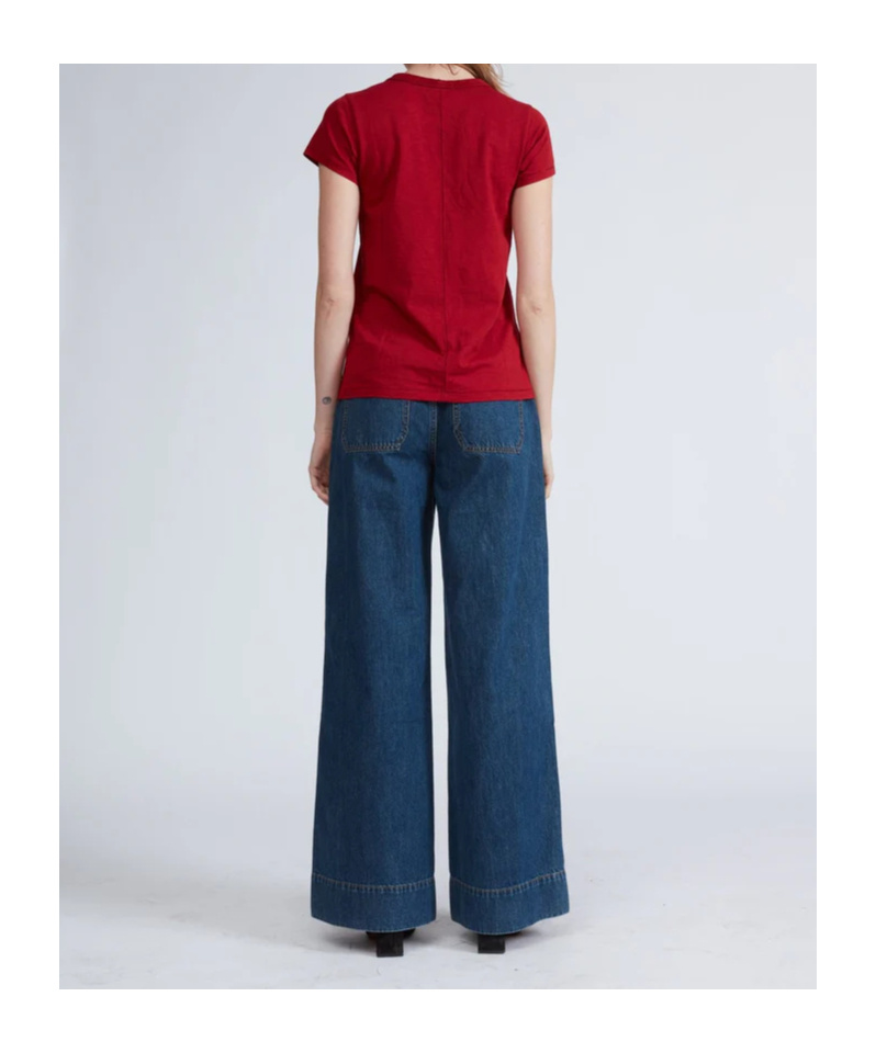 Rag & Bone Short Sleeve T-shirt In Burgundy