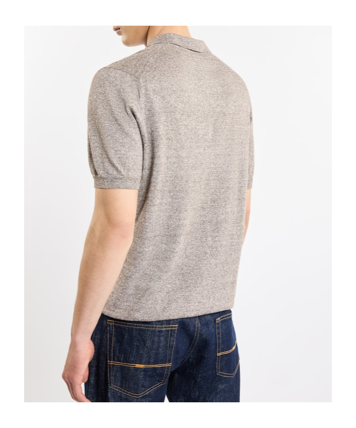 Fay Short-sleeved Polo Shirt In Nude