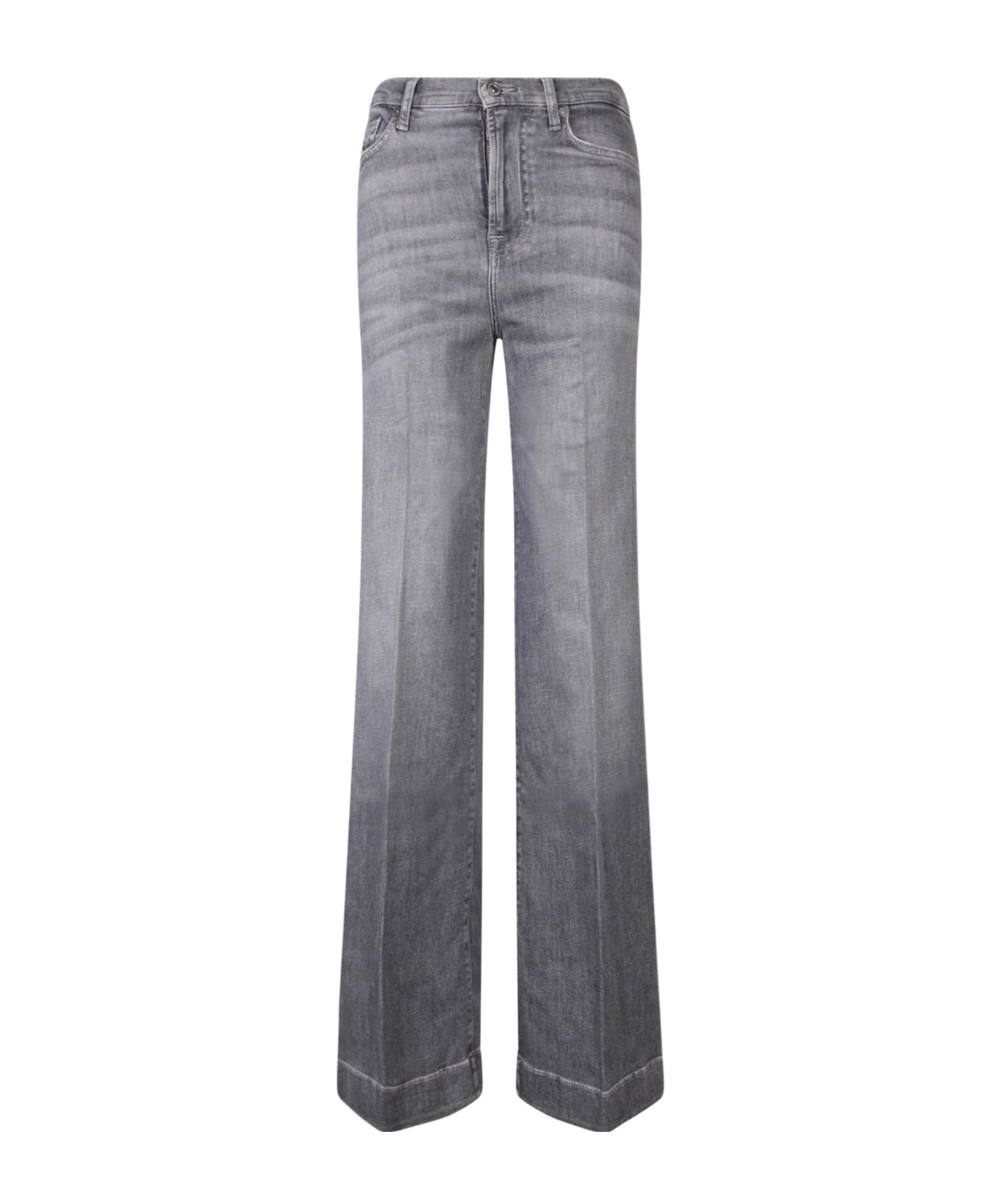 7 For All Mankind Grey Jeans In Gray