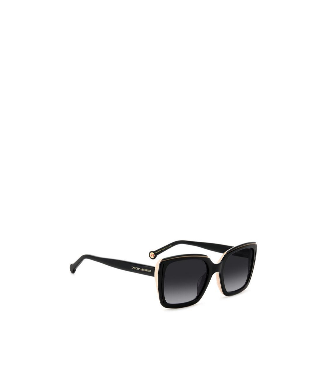 Carolina Herrera Contrast-border Square-frame Sunglasses In Black