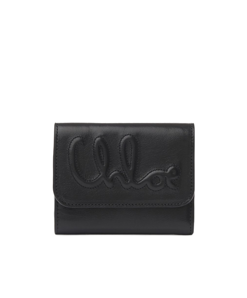 Chloé Small Three-fold Wallet In Black