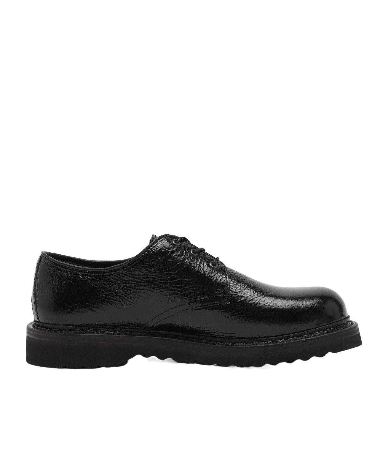 Our Legacy Grained-leather Derby Shoes In Black