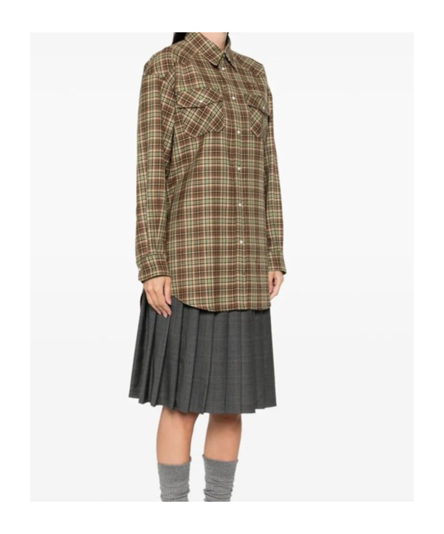 Miu Miu Long Sleeve Shirt In Multi