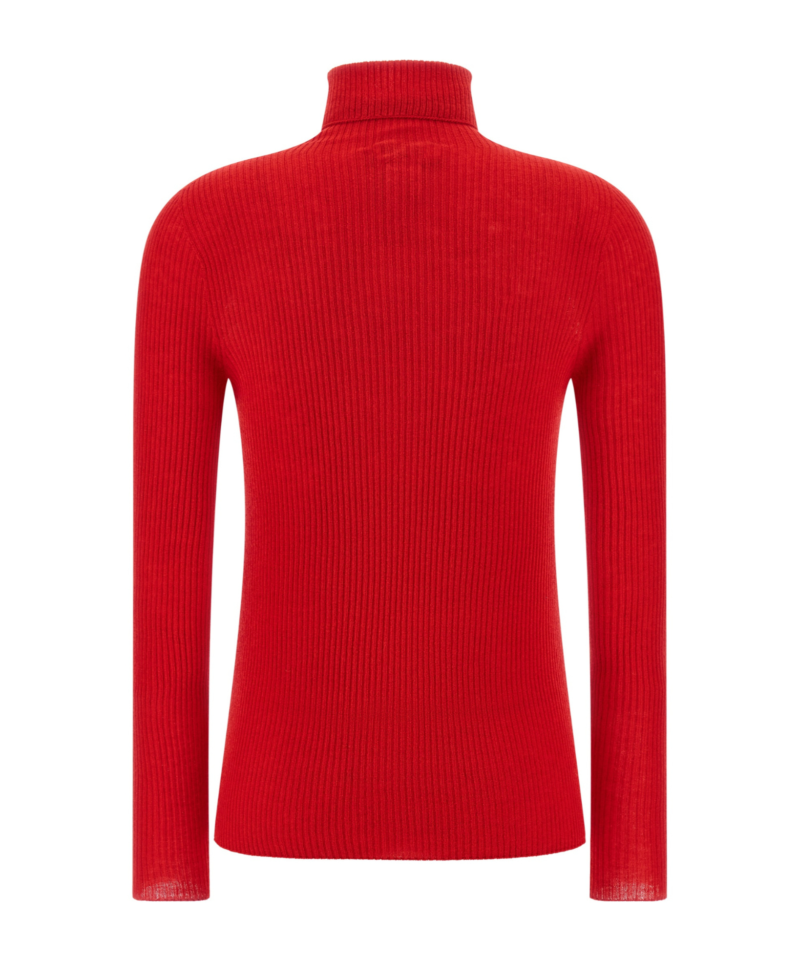 Fabiana Filippi Ribbed Virgin Wool And Silk Turtleneck Sweater In Red