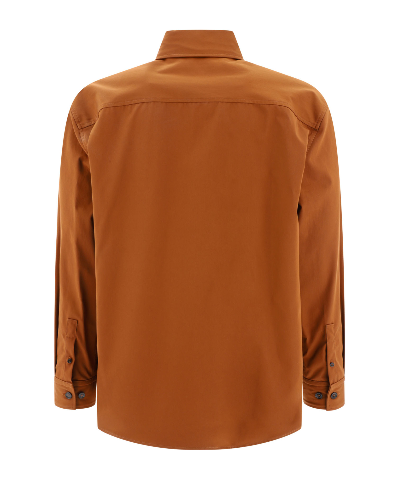 Off-white Ow Emb Cotgab Milit Shirt In Brown