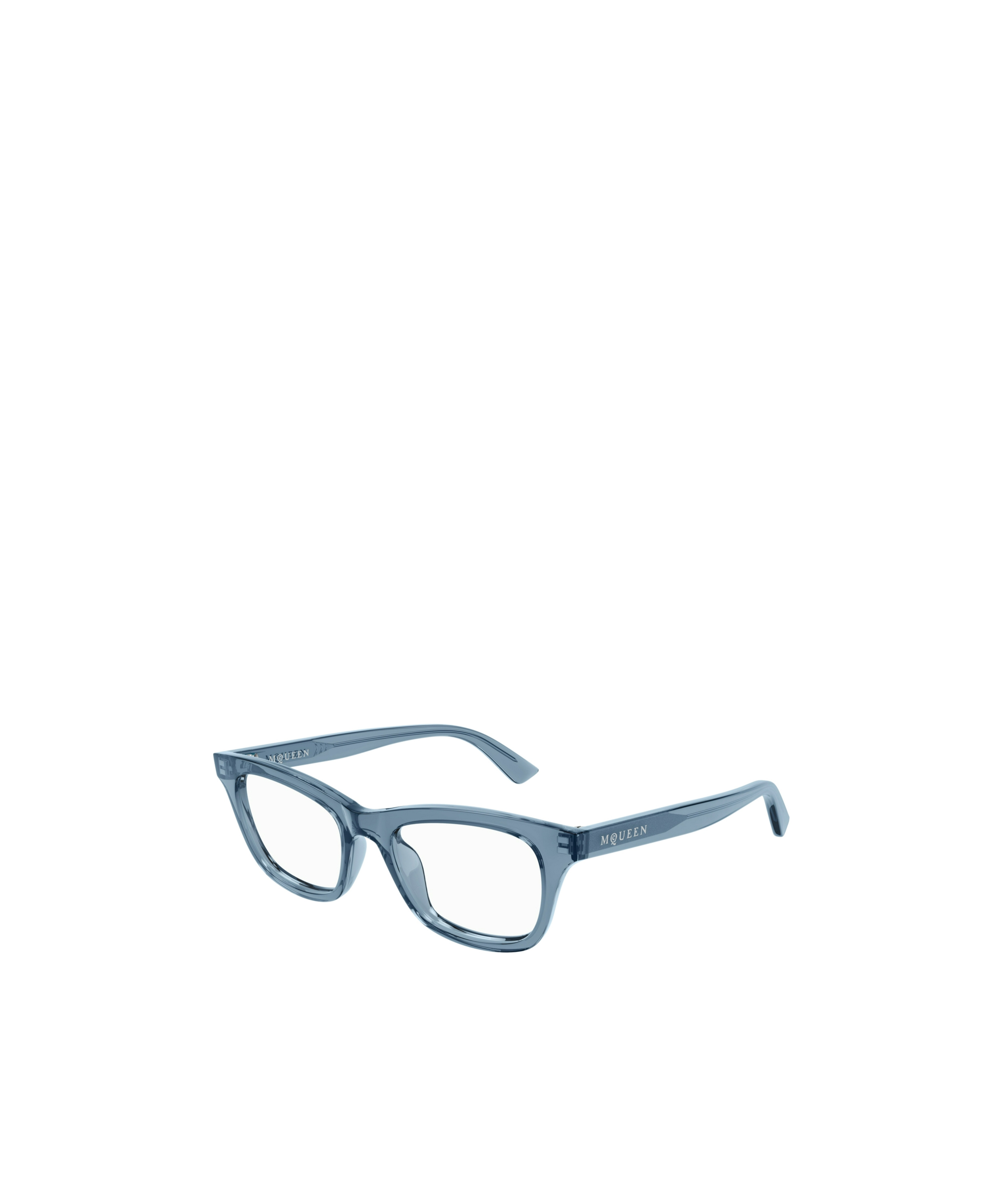 Alexander Mcqueen Eyewear Square Frame Glasses In Blue