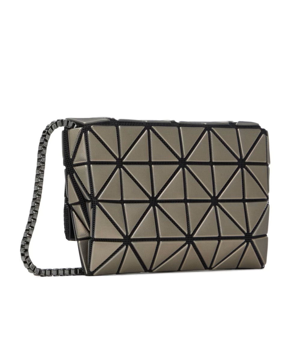 Bao Bao Issey Miyake Gunmetal Platinum Coffret Shoulder Bag In Green
