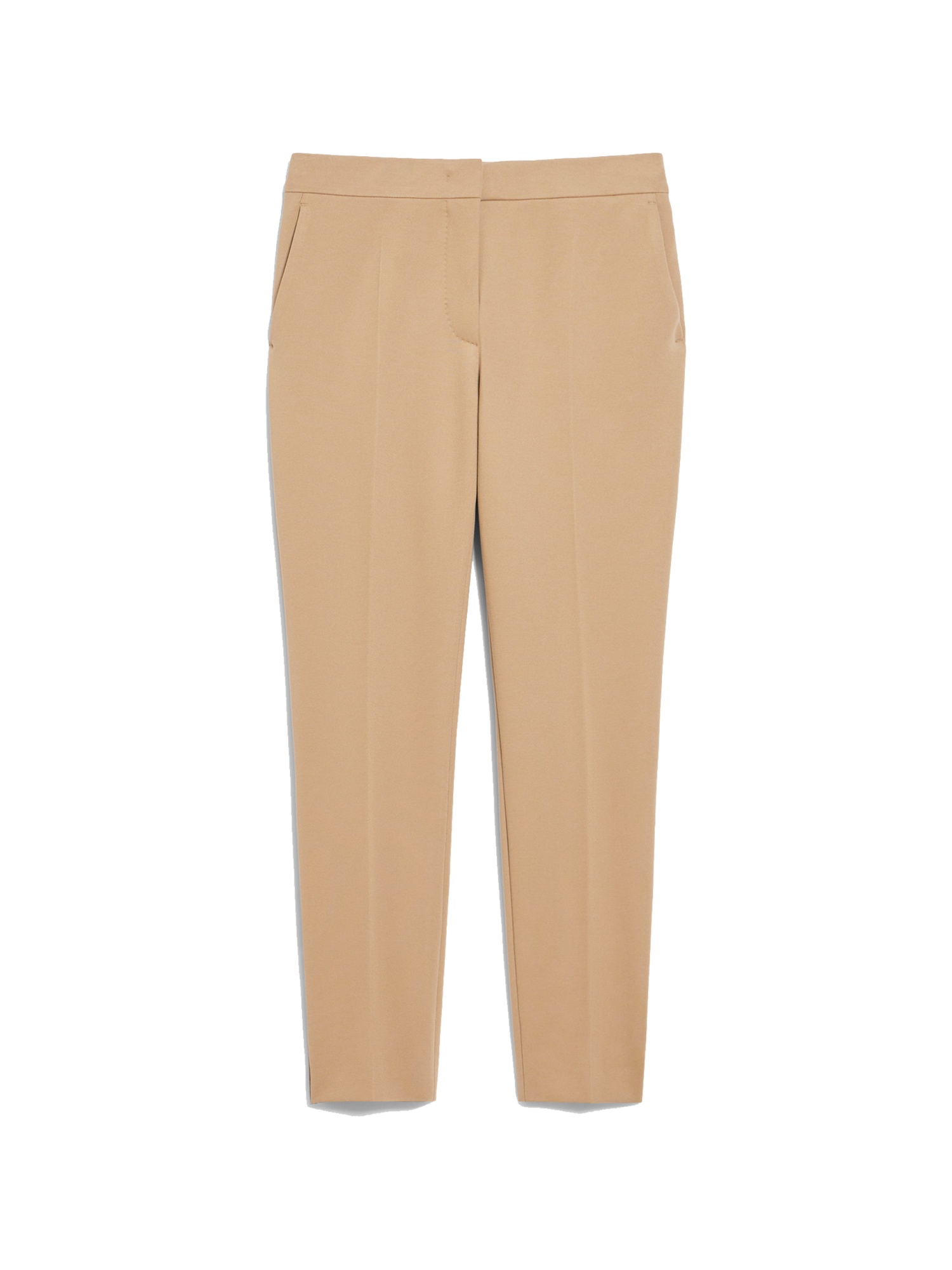 Max Mara Tailored Fit Trousers In Viscose Jersey In Nude
