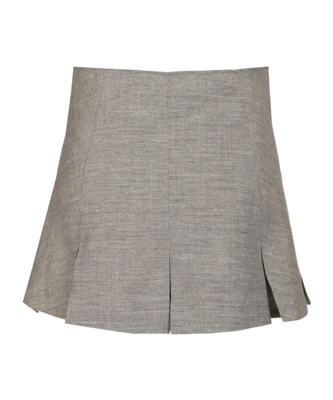 Shop Durazzi Milano Pleated Tailored Miniskirt In Grey