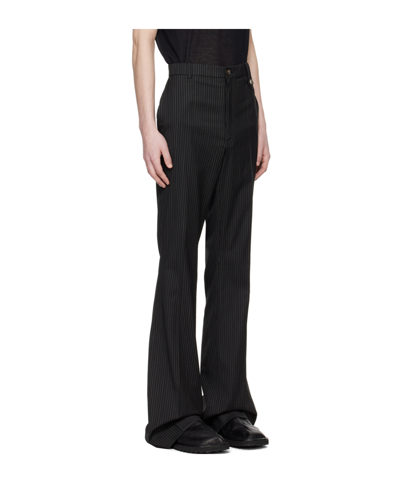 Egonlab Belt-loop Casual Pants In Black