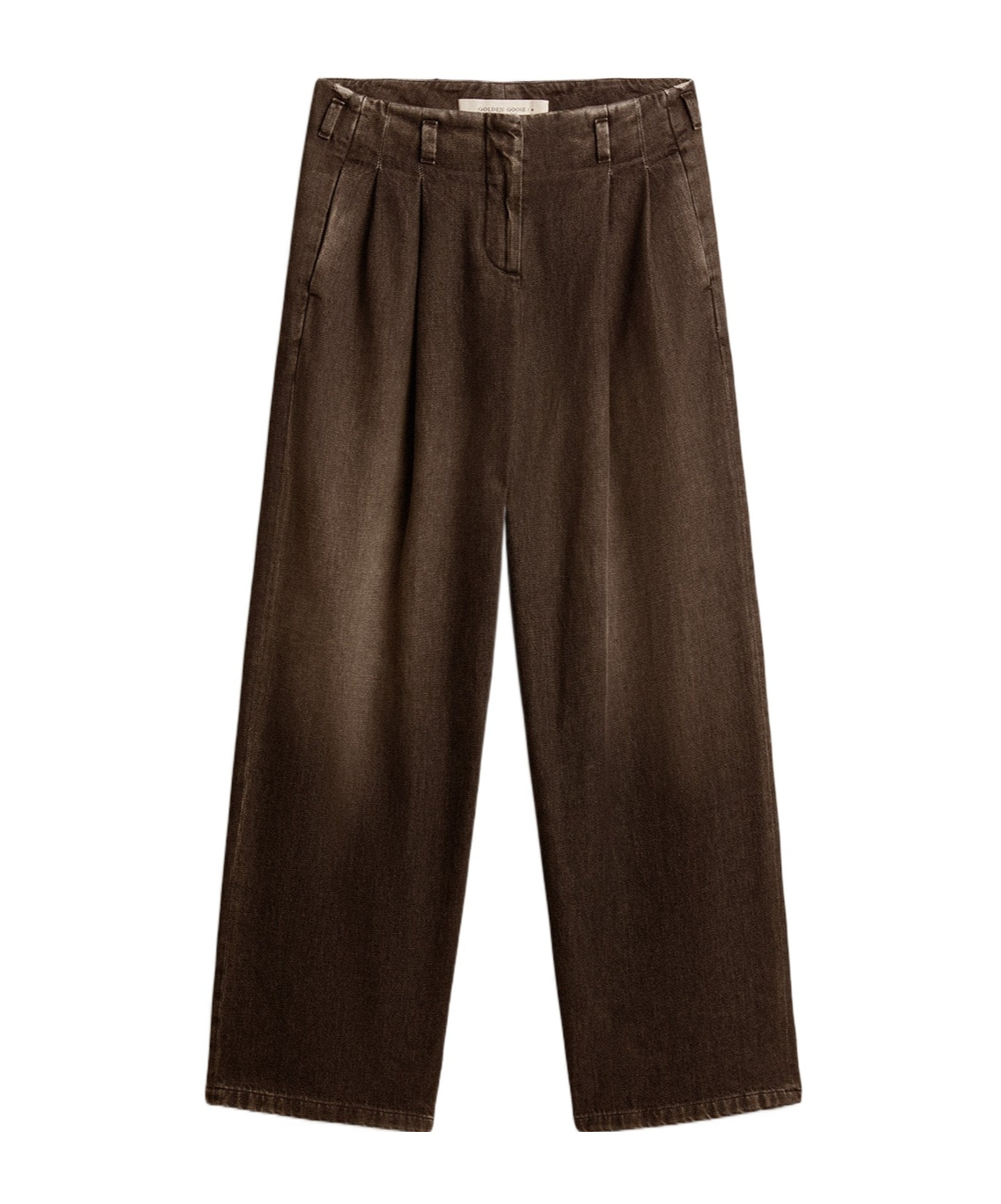 Golden Goose Medium Washed Cotton Pants In Black