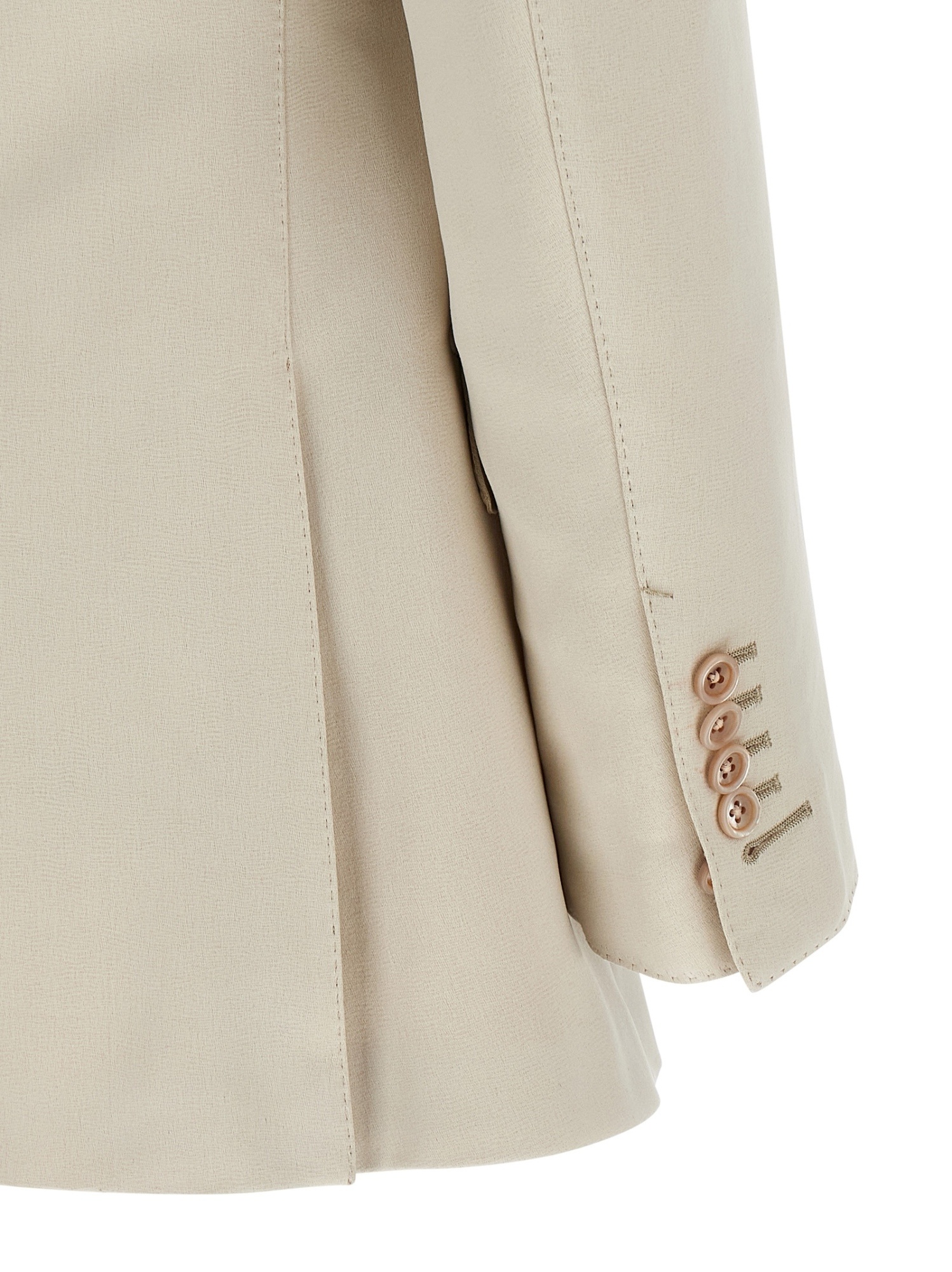 Tom Ford Double-breasted Tailored Blazer Featuring Back Vent In Neutral