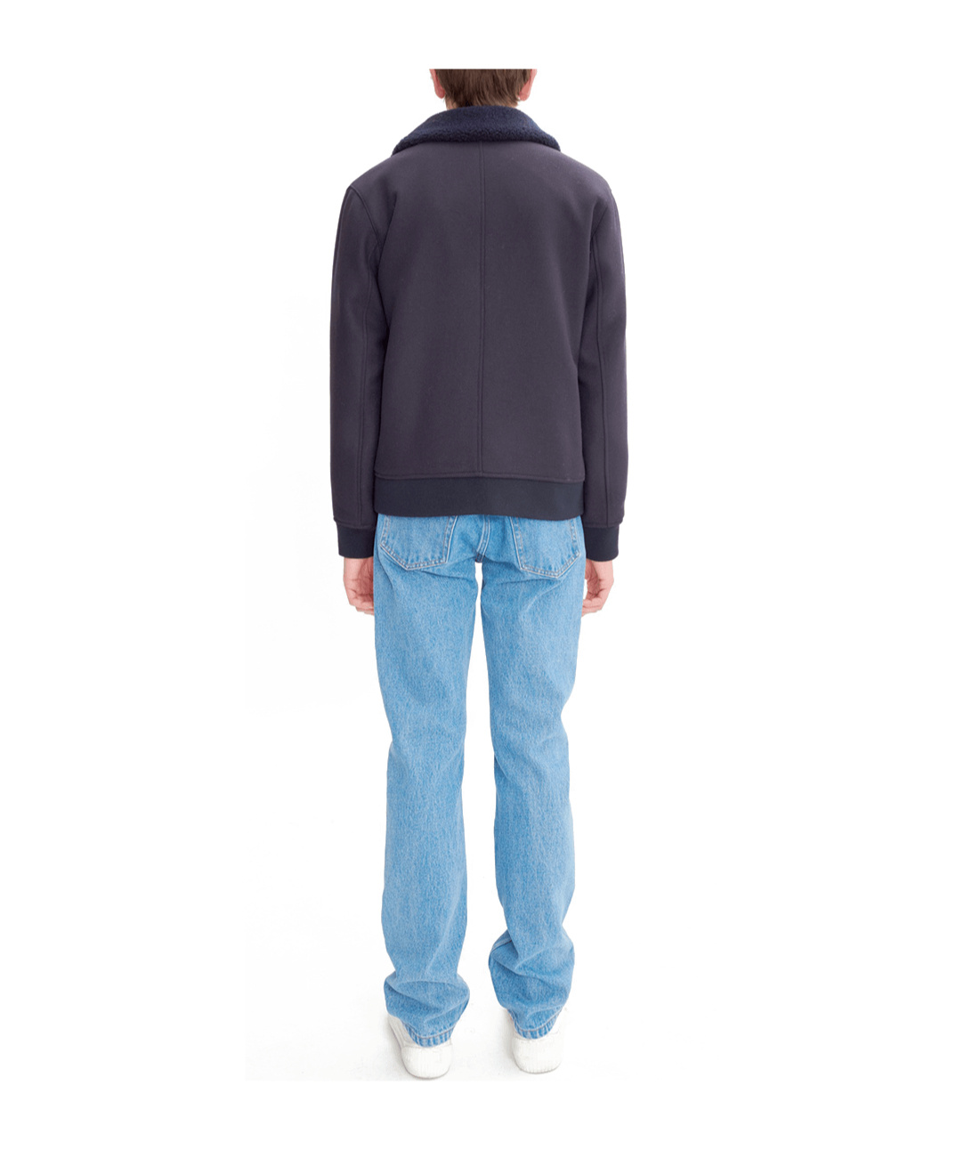 Apc Zippered Casual Jacket In Black