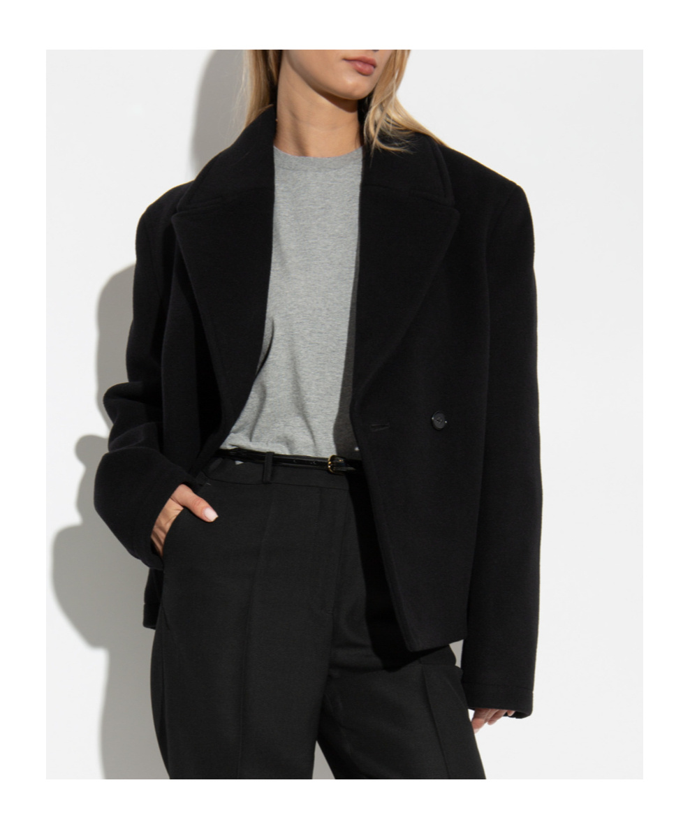 Totême Lapel Casual Jacket In Black