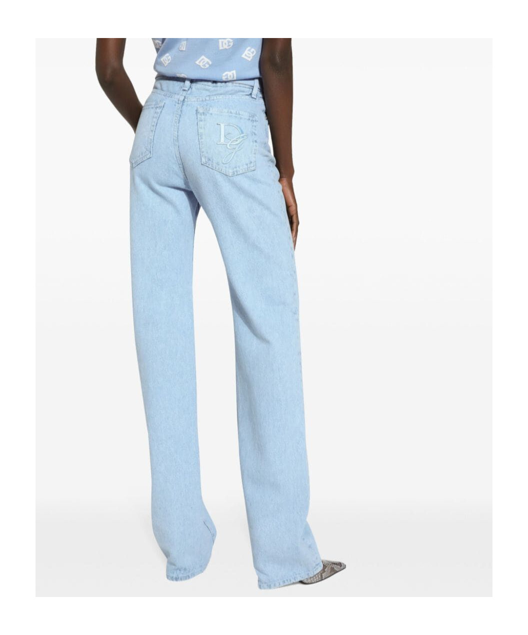 Dolce & Gabbana Cotton Denim Boyfriend Jeans In Blue