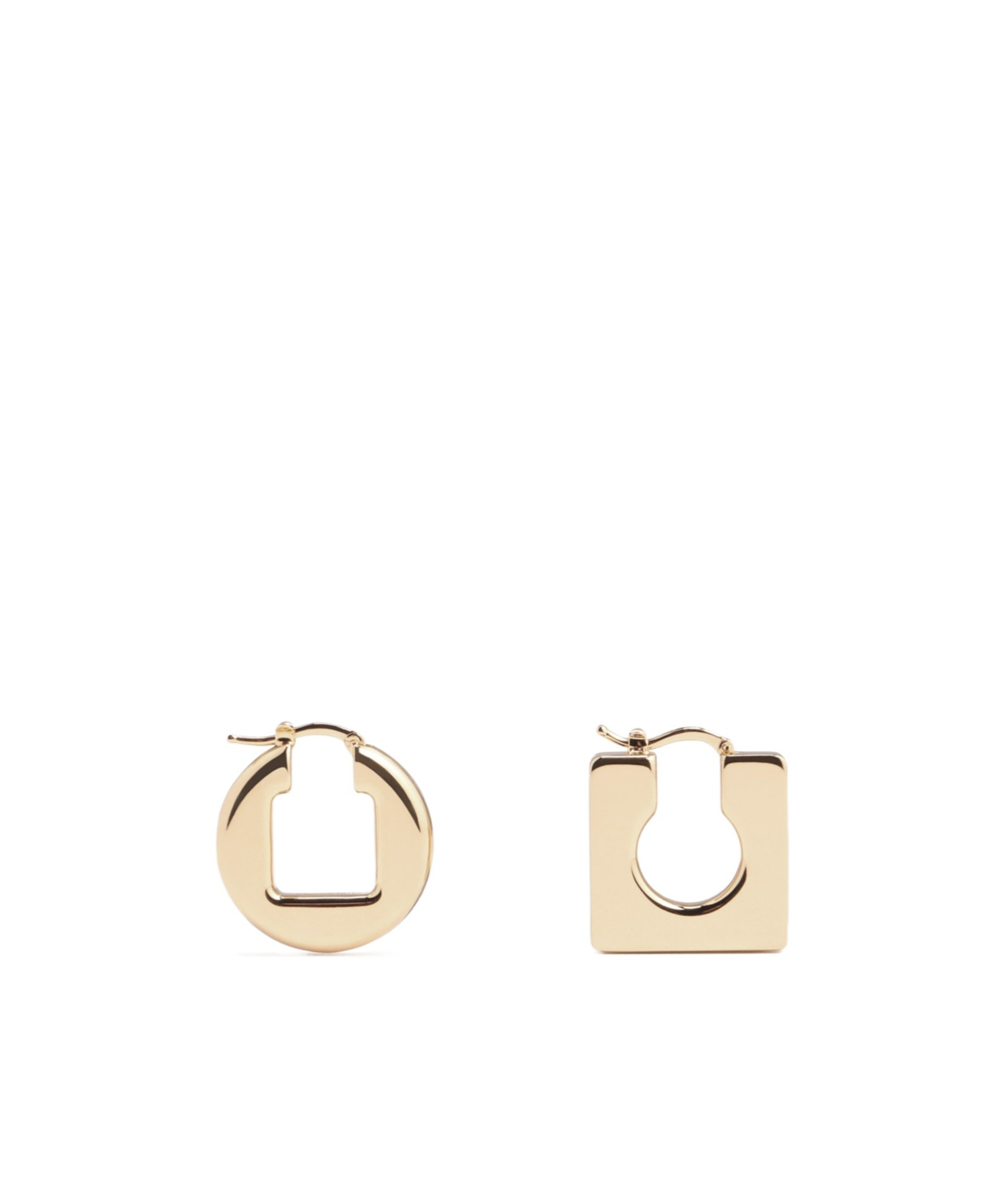 Jacquemus Round Square Earrings In Gold