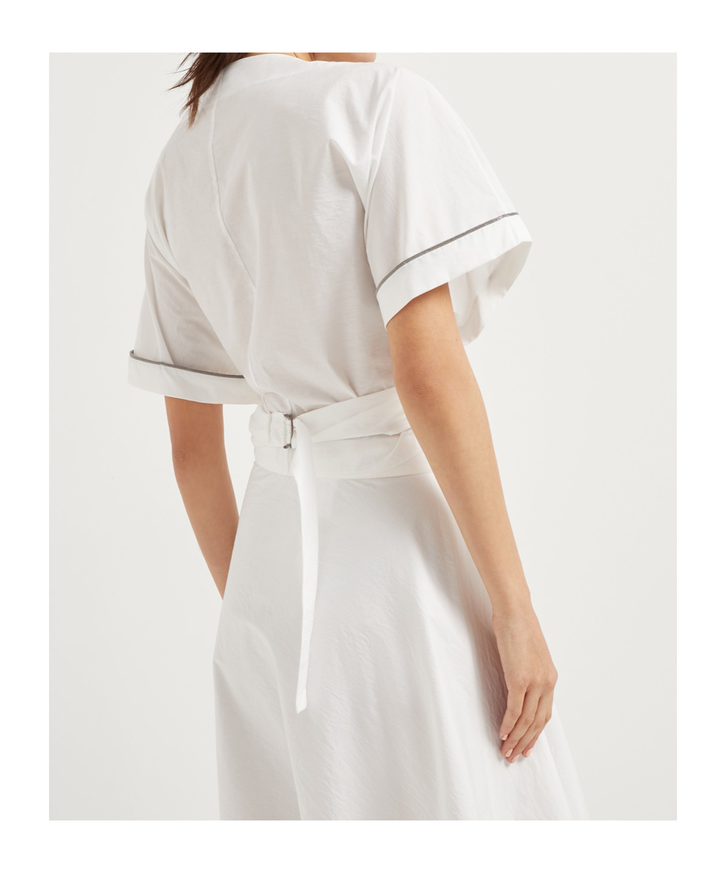 Brunello Cucinelli Monili-embellished Blouse In White