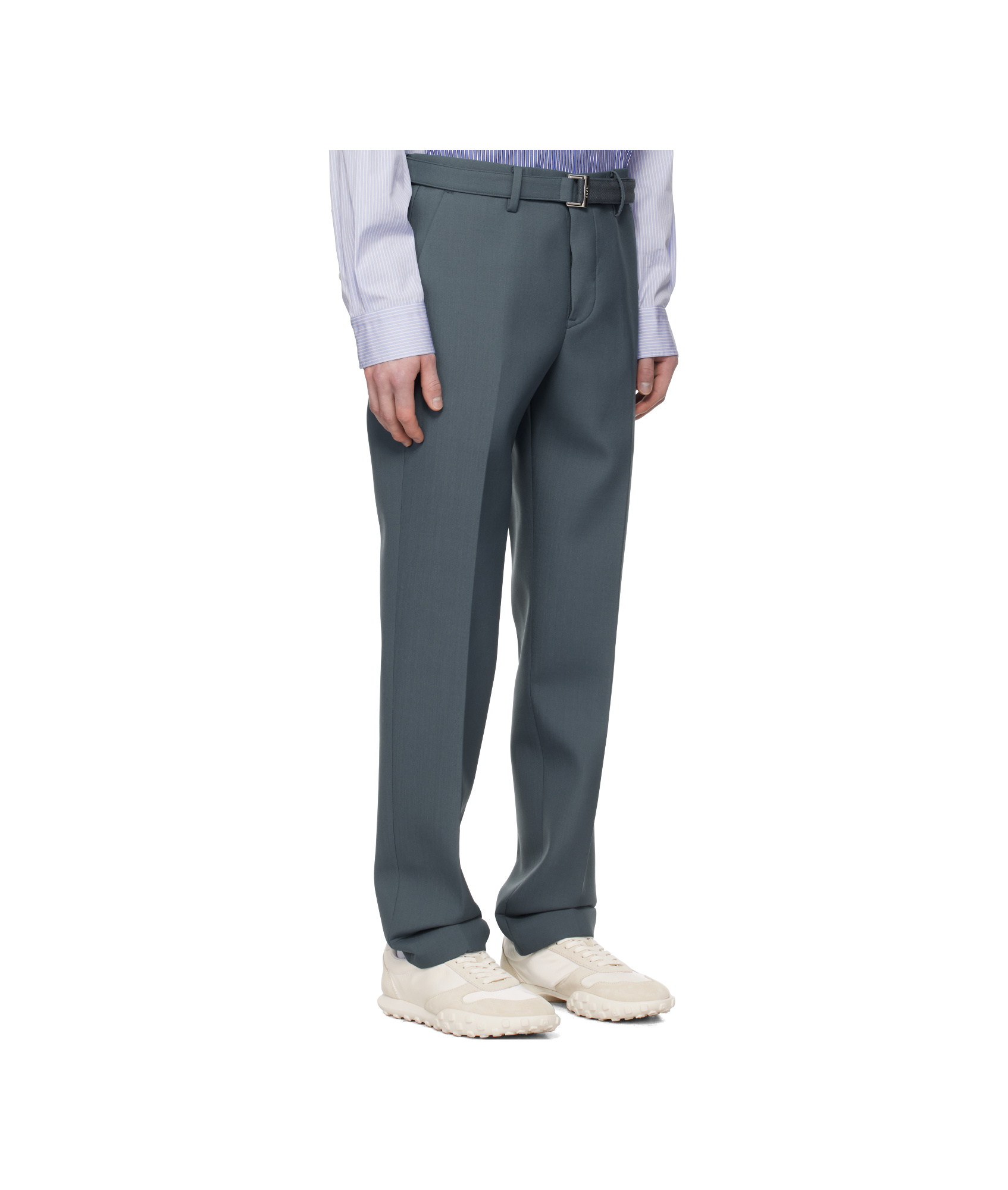 Sacai Blended Pants In Gray