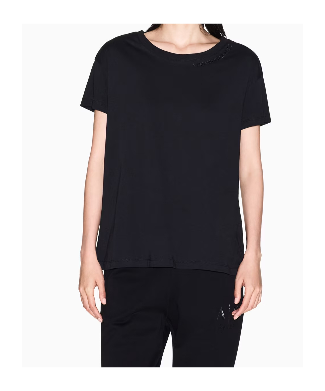 Armani Exchange Short Sleeve T-shirt In Black