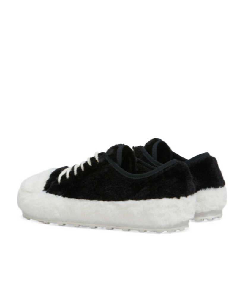 Shop Marni Black Teddy Tennis Sneaker
