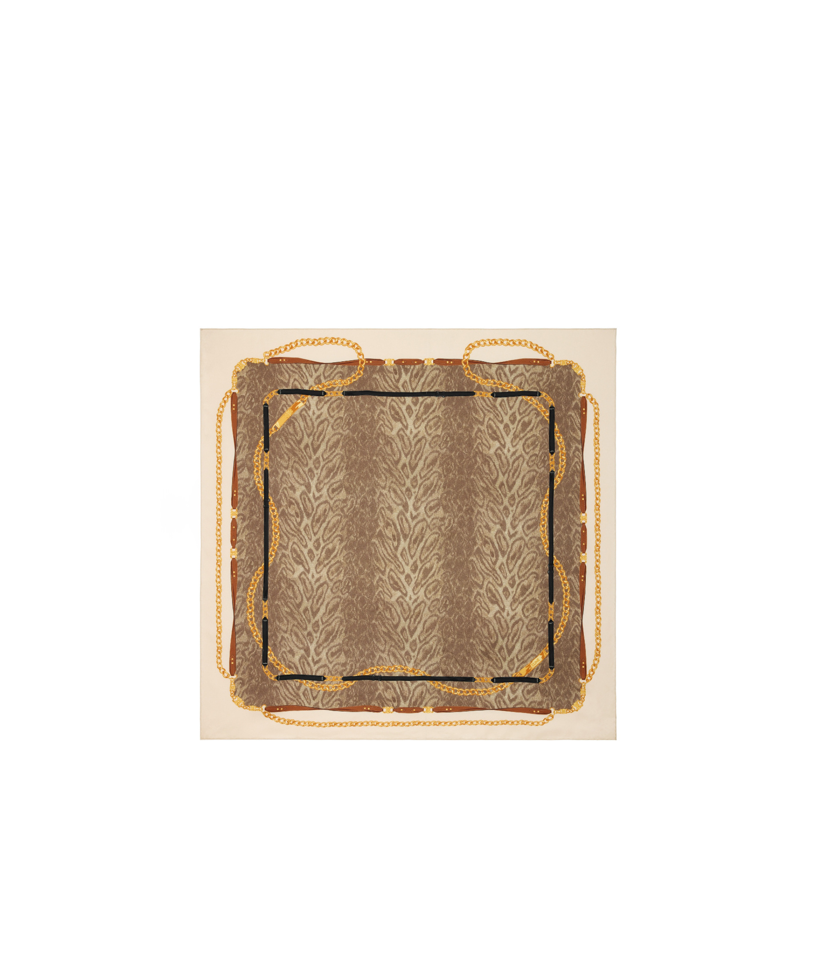 Celine Rectangular Scarf In Brown