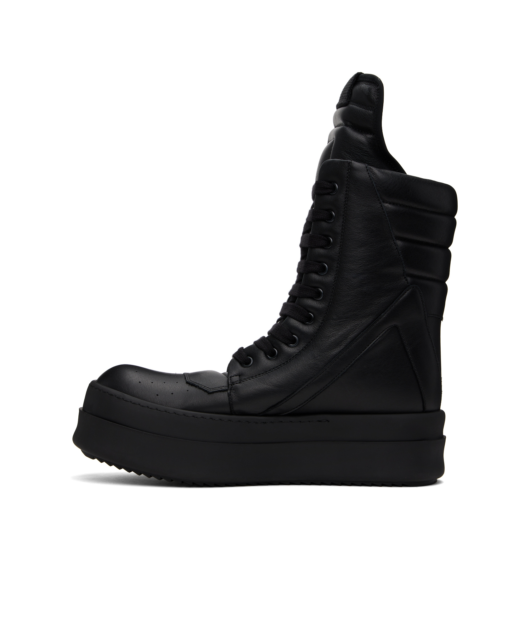 Rick Owens Mega Geobasket High-top Casual Shoes In Black