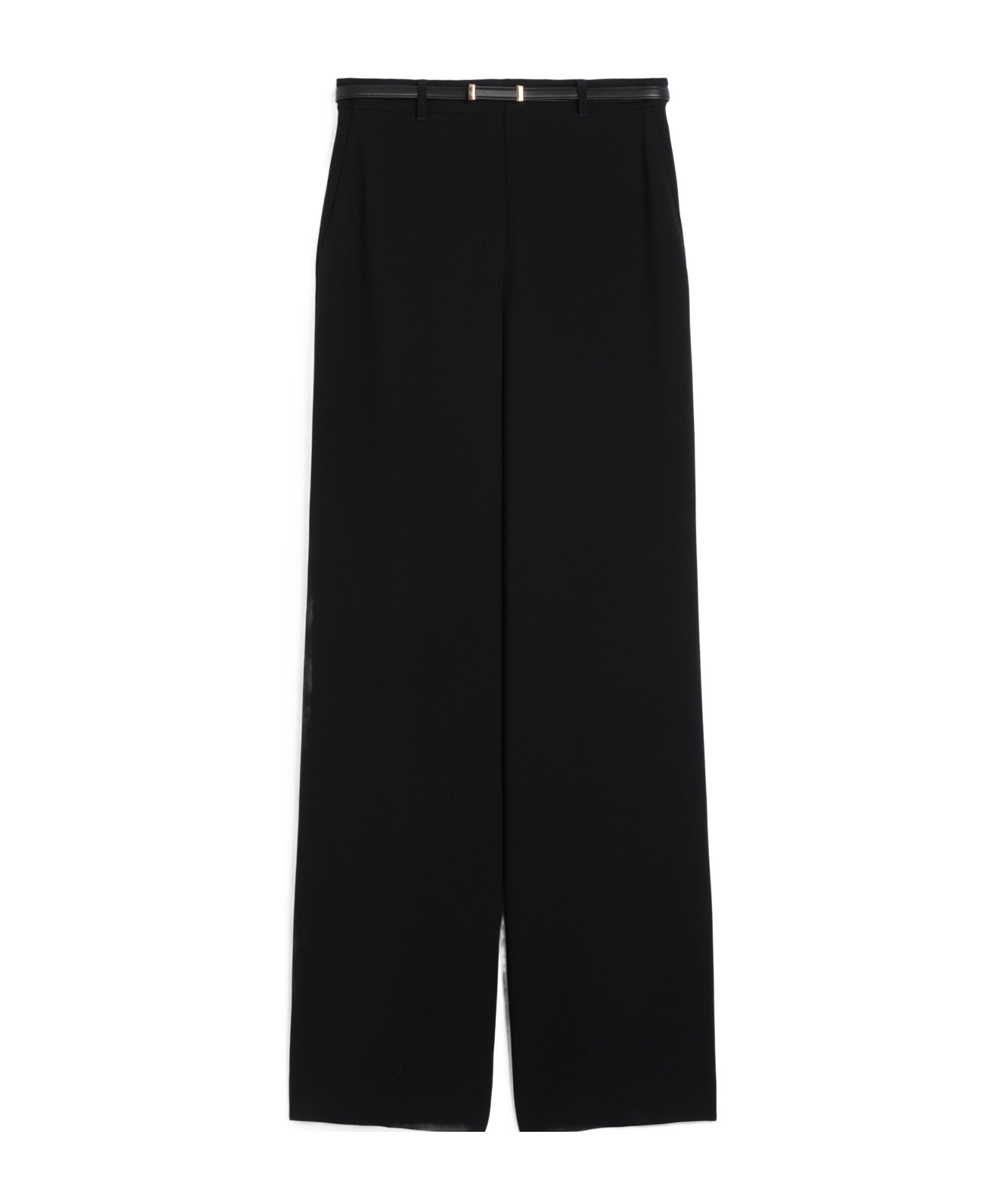 Max Mara Belted Trousers In Black