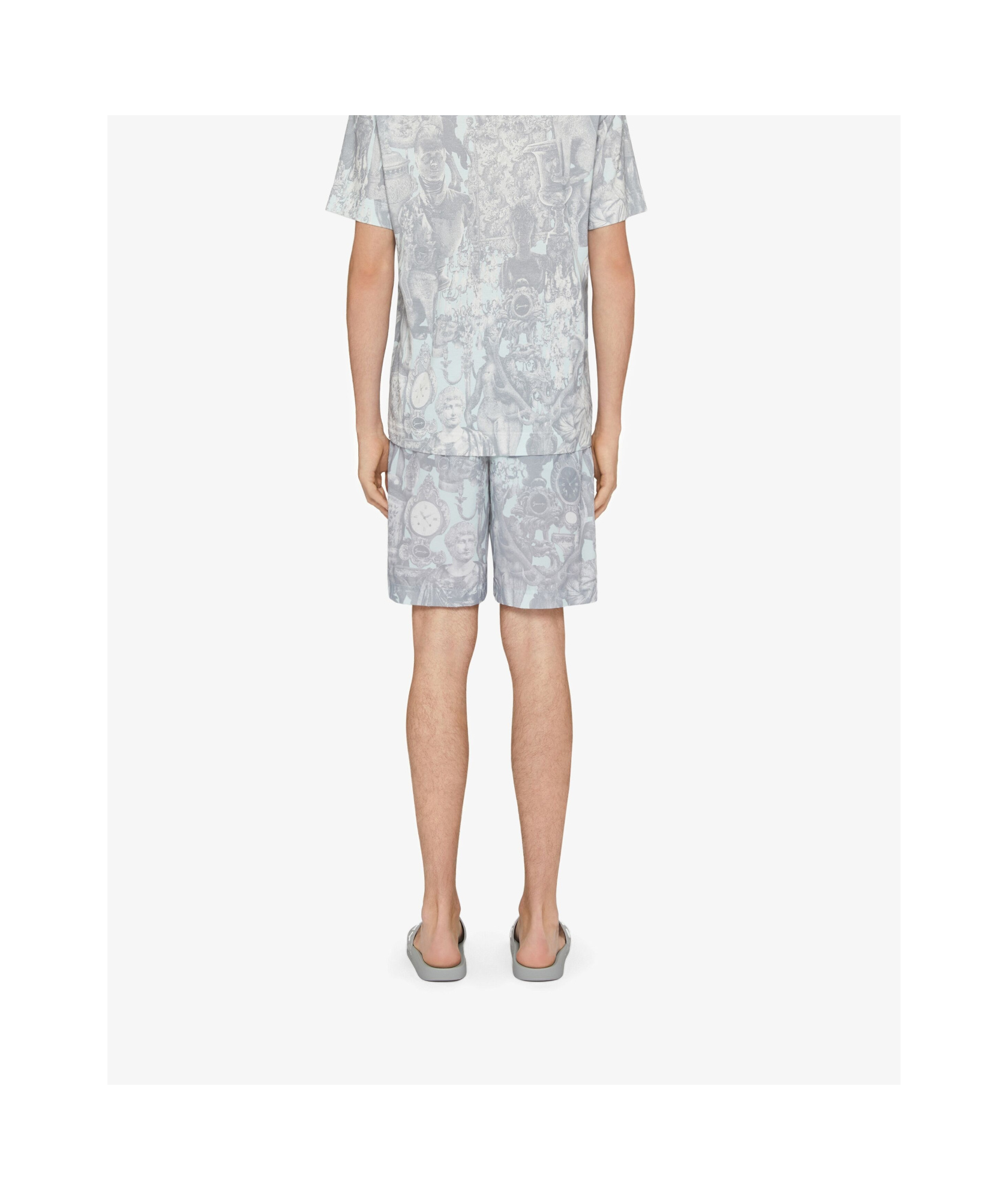 Givenchy Elastic Waist Swim Trunks In Blue