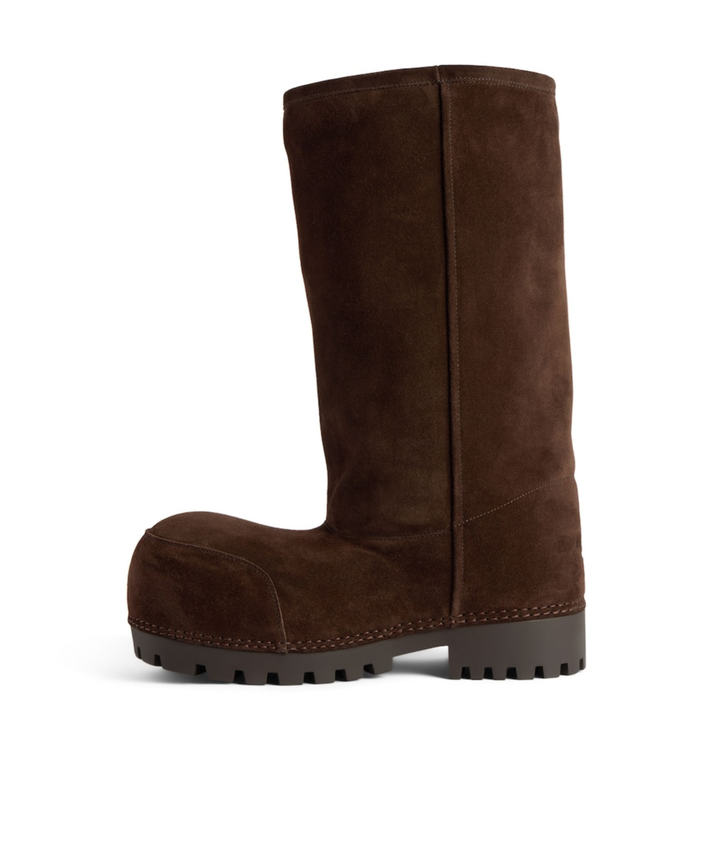 Balenciaga Women's Alaska Fur High Boot In Light Espresso In Brown