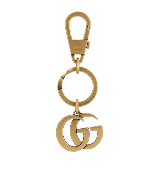 Gucci Double G Keychain In Nude