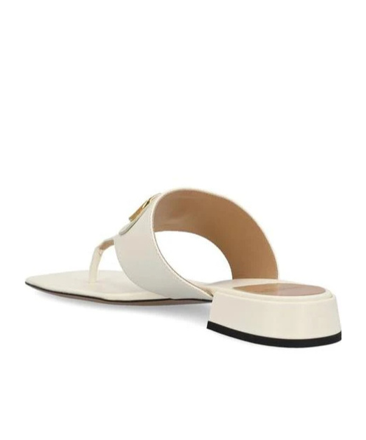 Valentino Vlogo Signature Slip-on Sandals In White