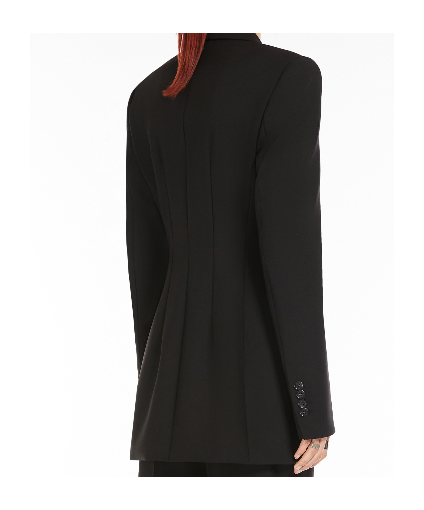Sportmax Double-breasted Wool Suit In Black