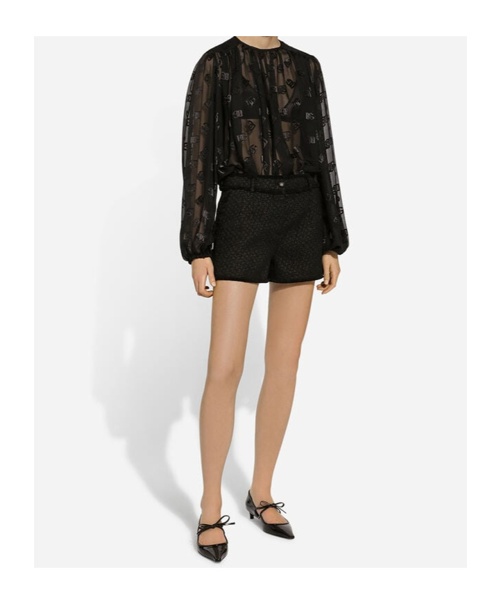 Dolce & Gabbana Frayed Detailing Tailored Shorts In Black