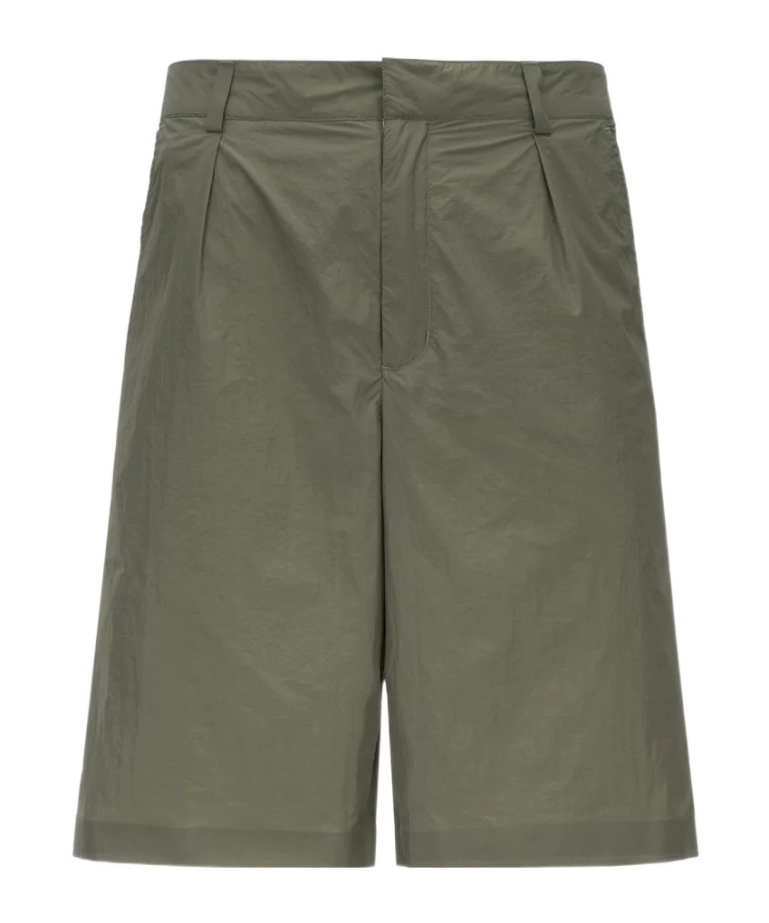 K-way Pleated Detail Shorts In Green