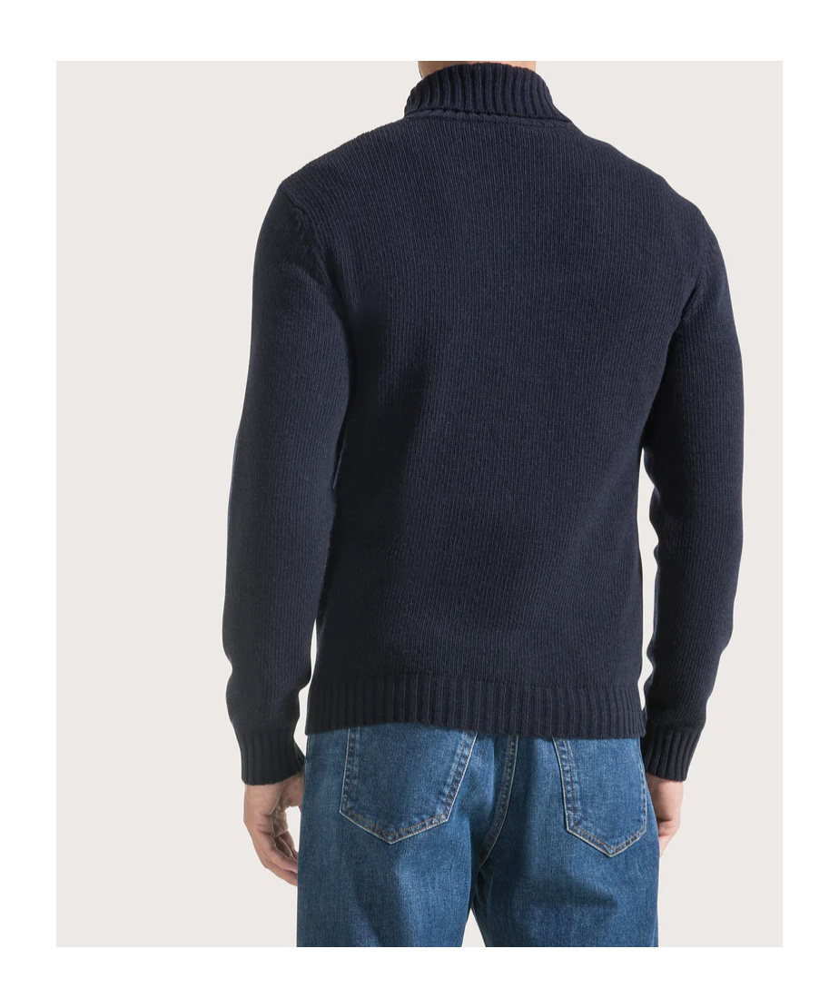 Seventy Roll-neck Cable-knit Sweater In Black