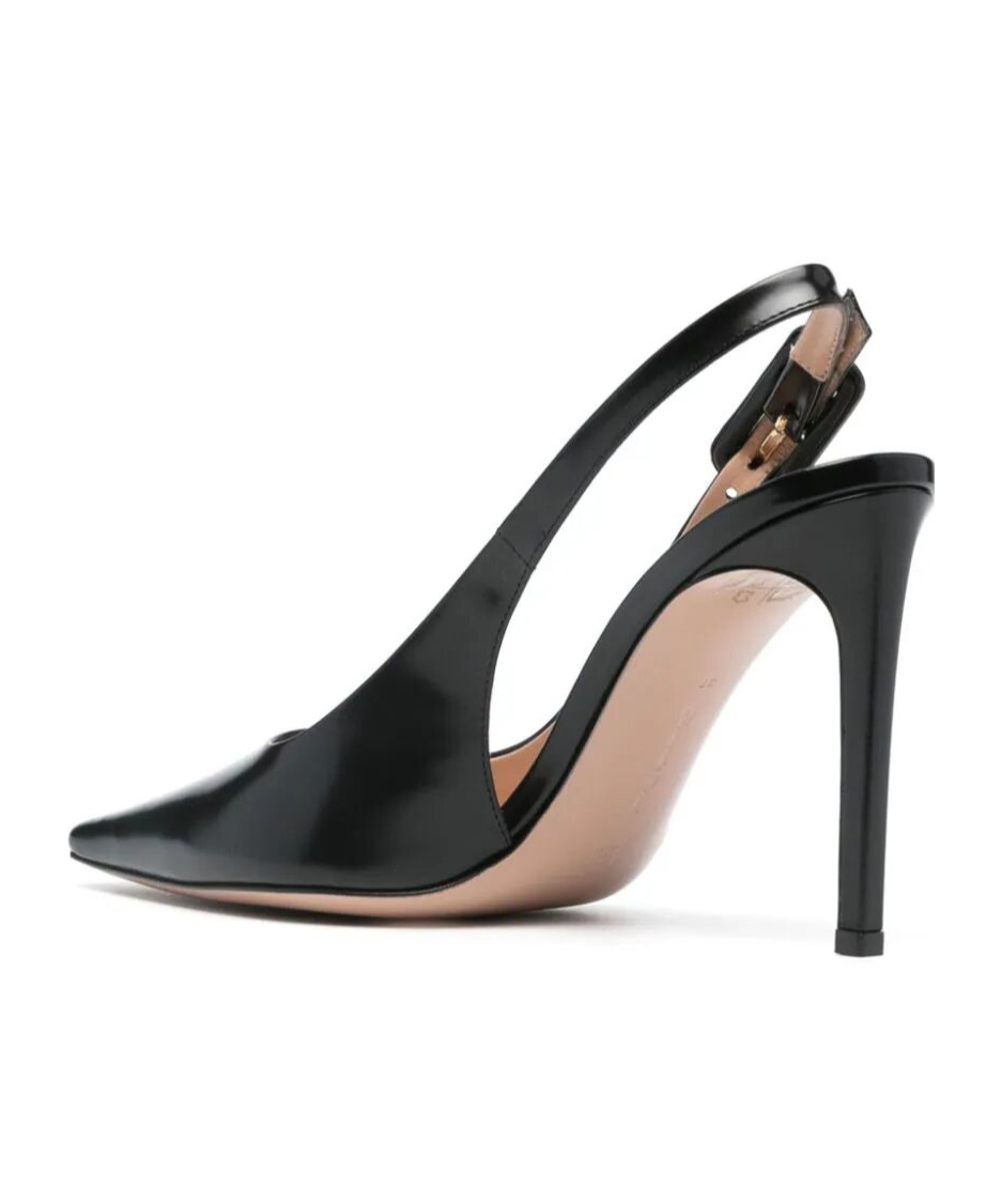 Gianvito Rossi Slingback-pumps Robbie 85 Aus Lackleder In Black