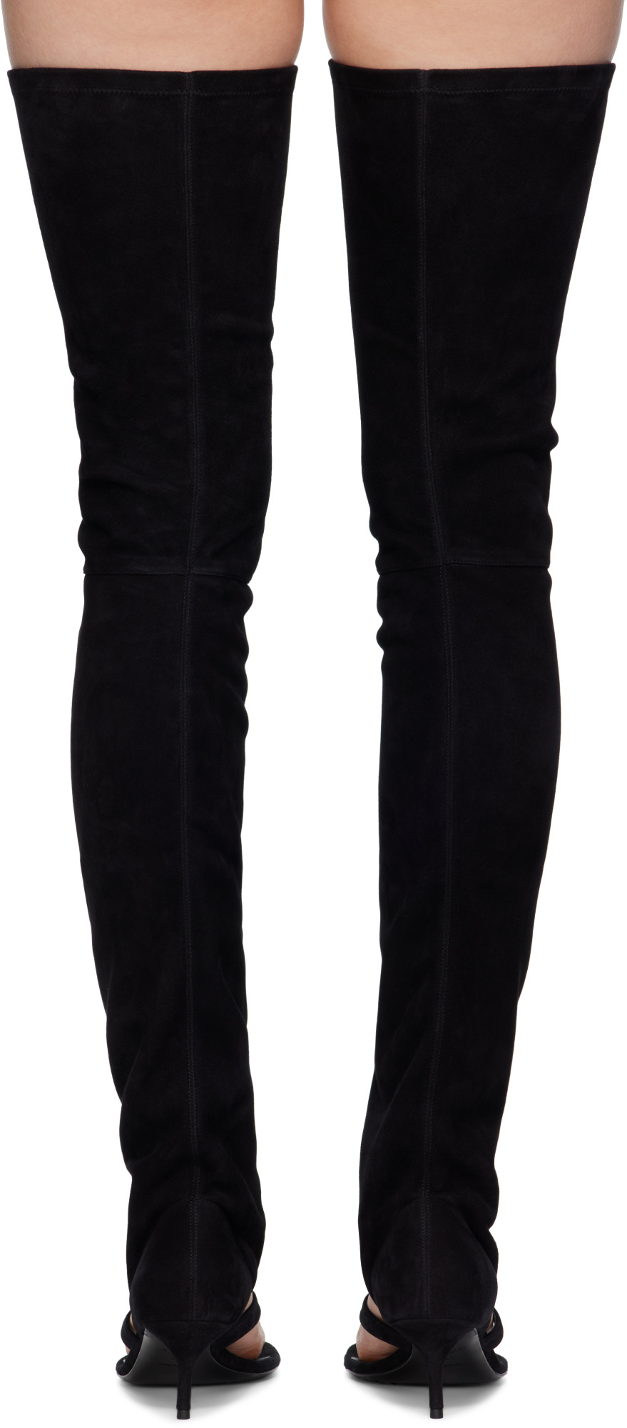 Alaïa Stretch Suede 55 High Boots In Black