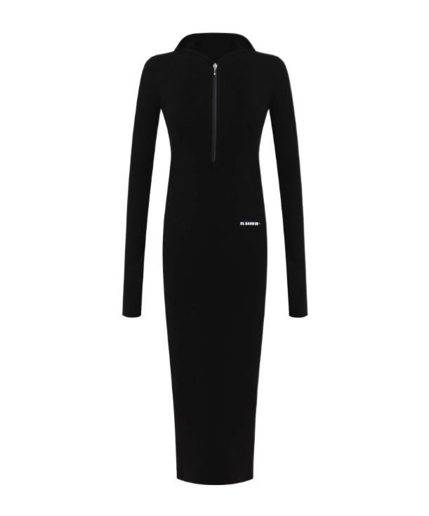 Jil Sander Dress With Logo In Black
