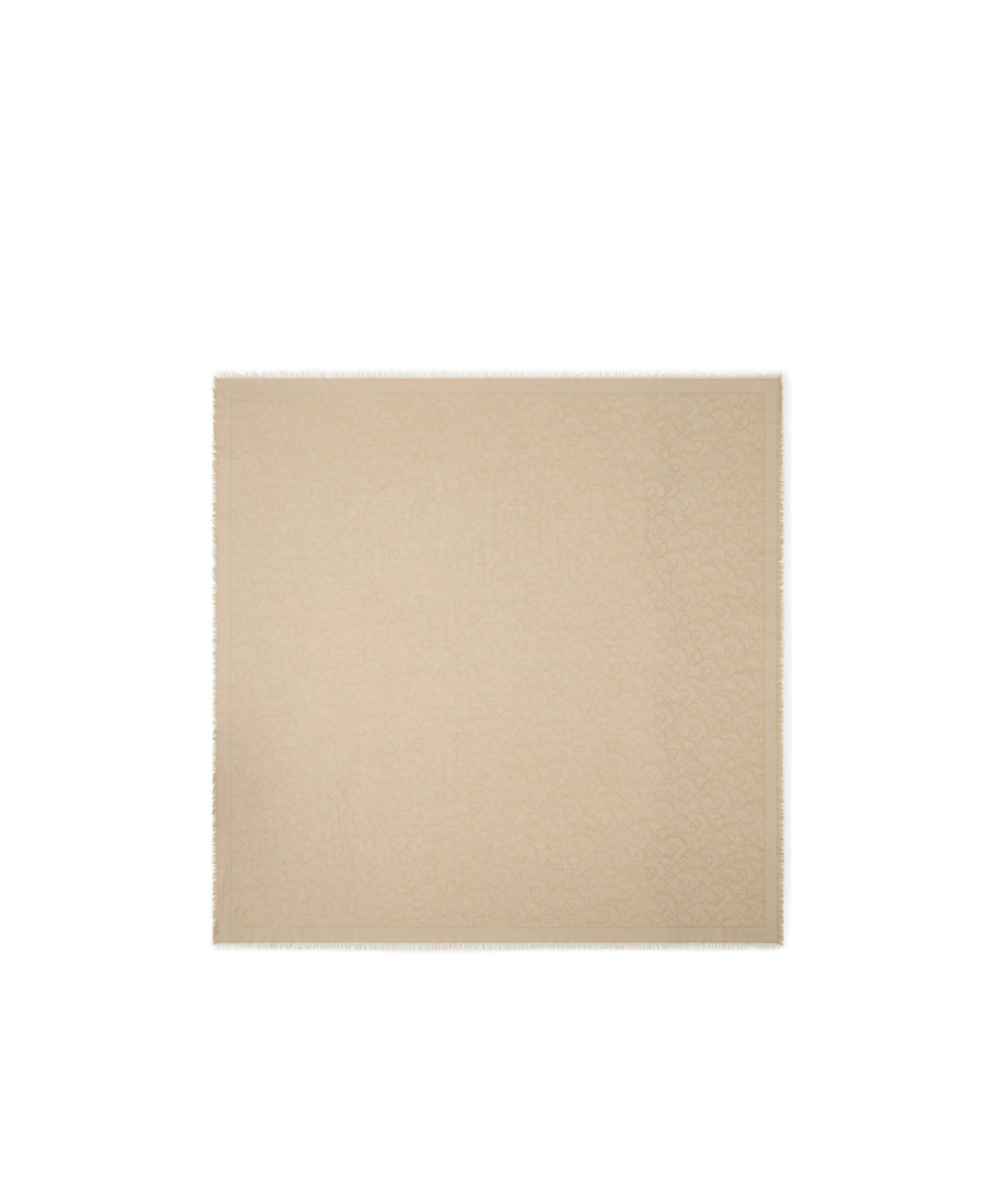 Shop Burberry B Charm Wool Scarf In Nude