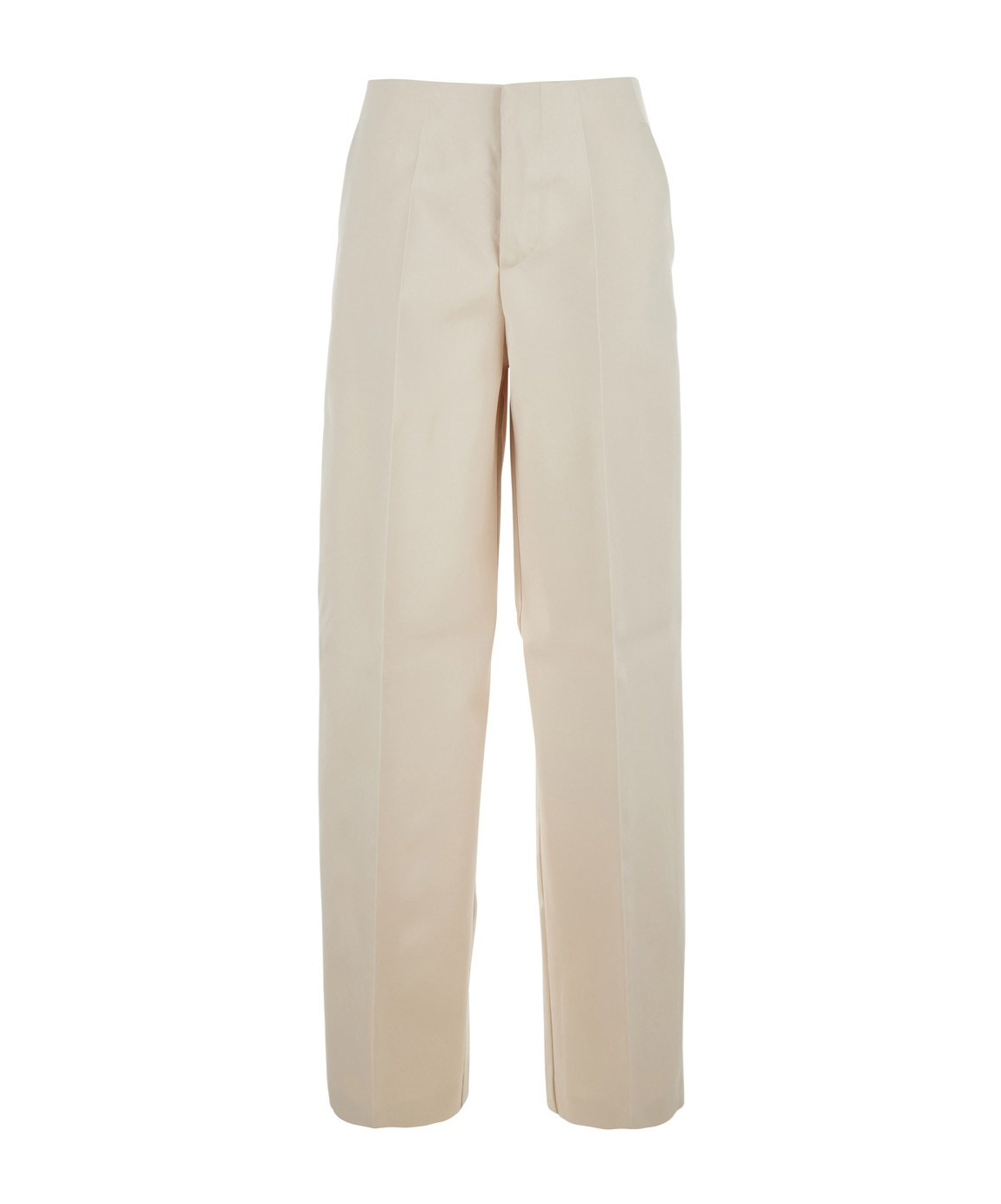 Philosophy Di Lorenzo Serafini White Wide Leg Pants With Tailored Pleats In Acetate Fabric Woman In Nude