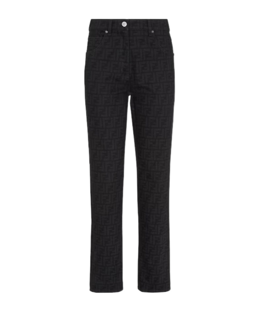 FENDI BLACK FF DENIM PANTS