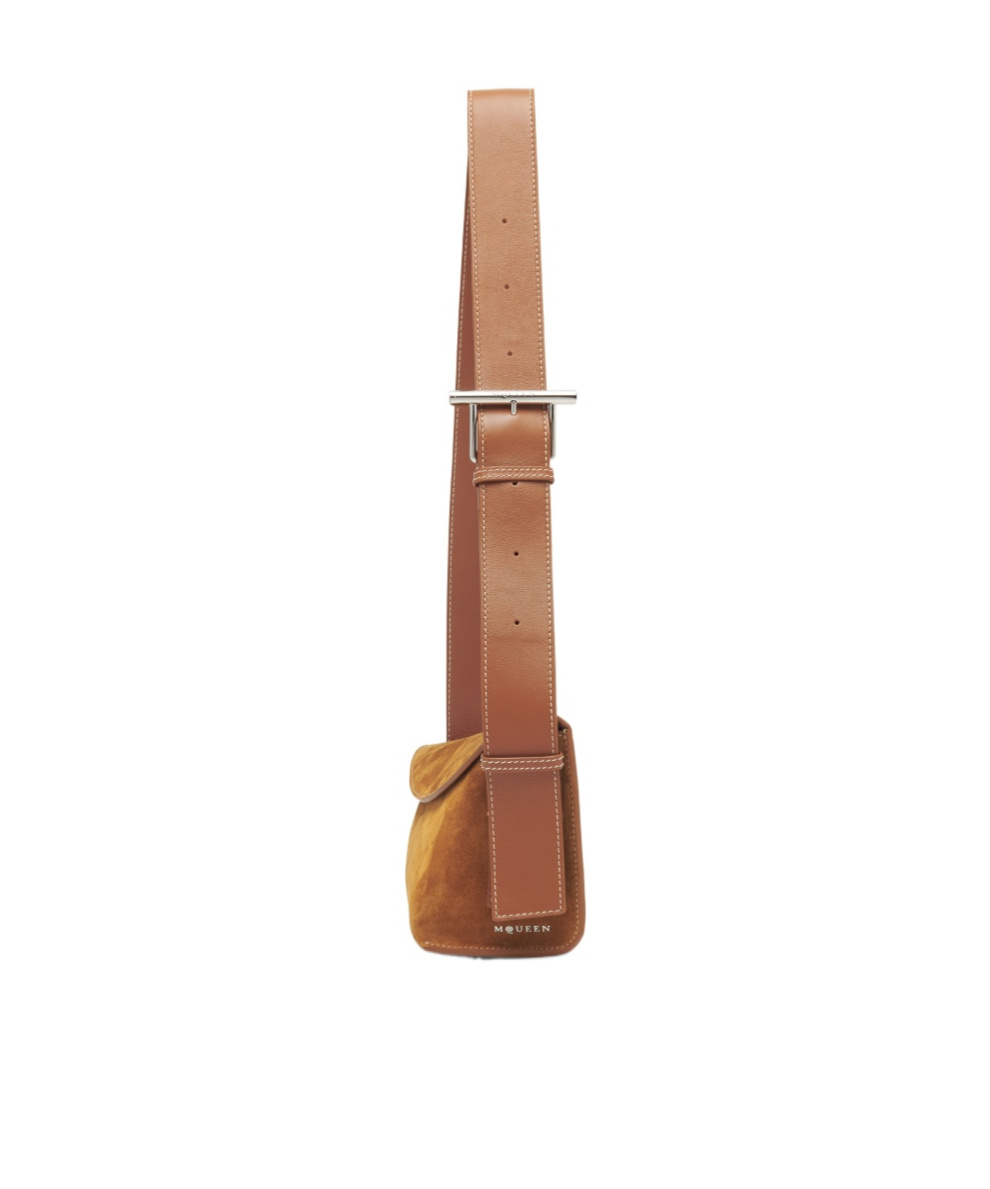 Alexander Mcqueen T-bar Sling Bag In Brown