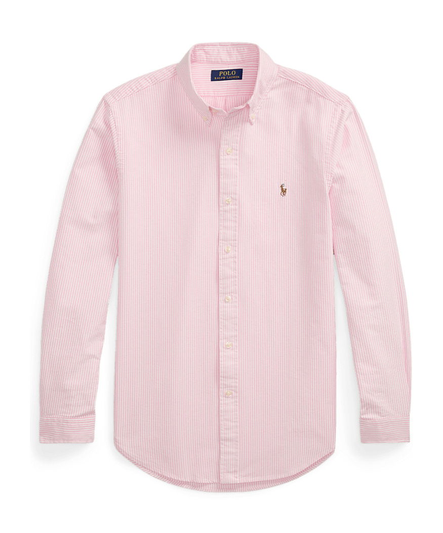 Polo Ralph Lauren Embroidered-design Long-sleeve Shirt In Light Pink