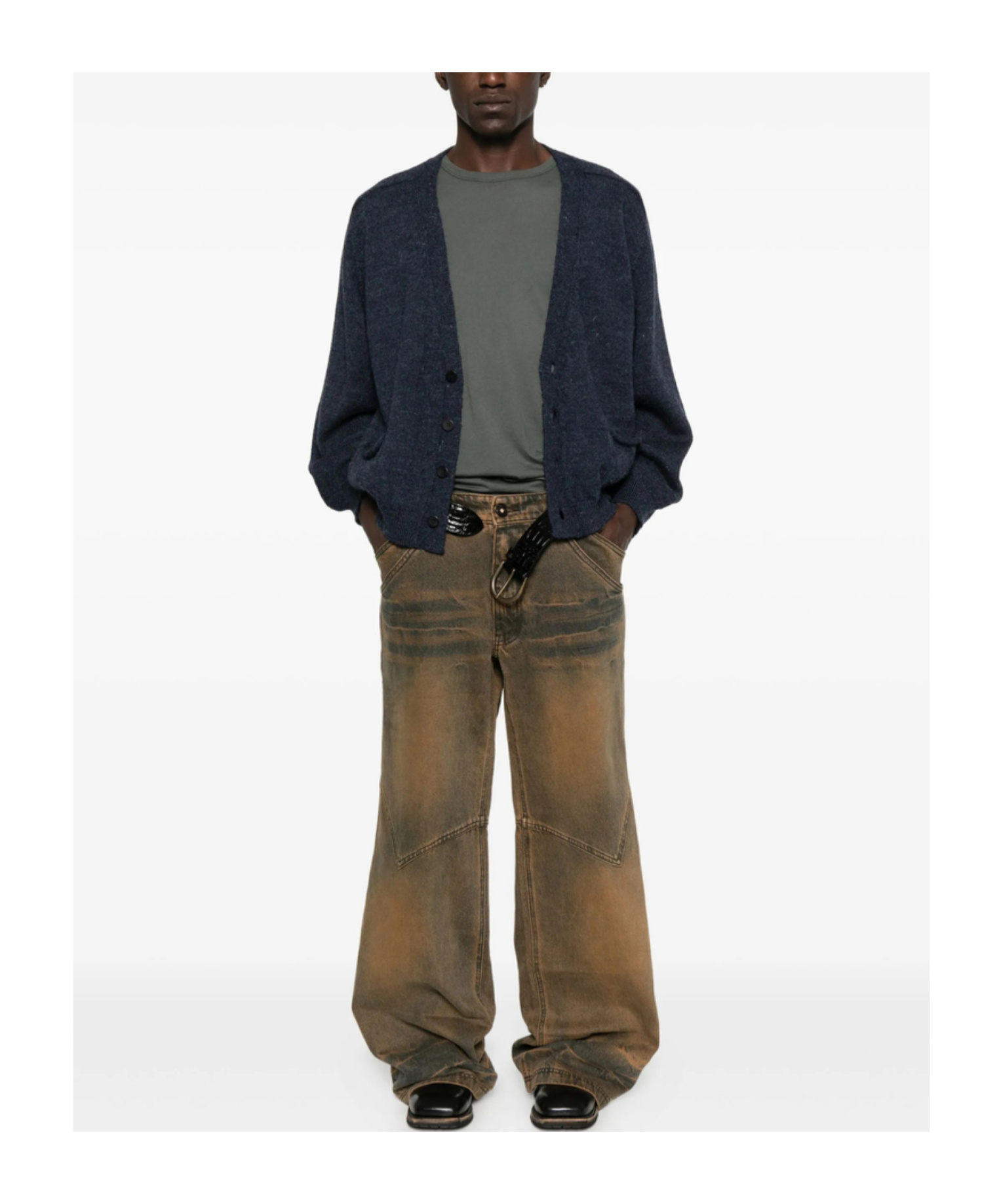 Magliano Grampa Buttoned-up Cardigan In Blue