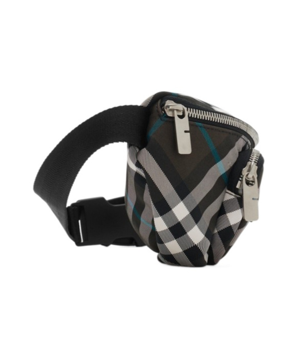 Burberry Small Check Pattern Belt Bag In Snug