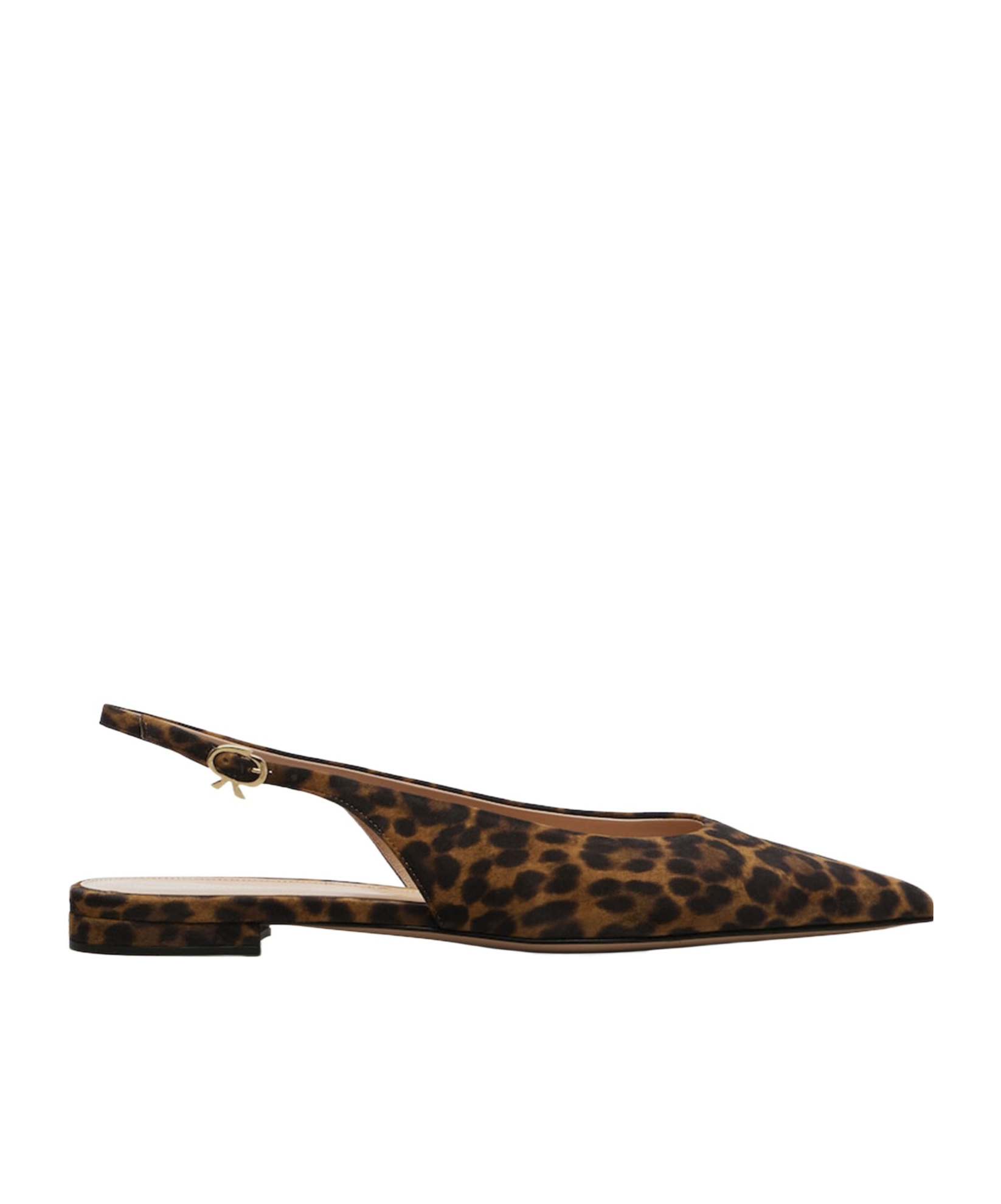 Gianvito Rossi Leopard-print Pointed Sandals In Brown
