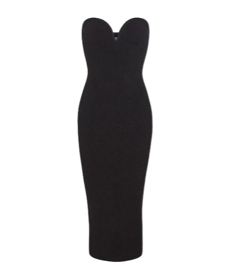 Galvan Thalia Bustier Dress In Black