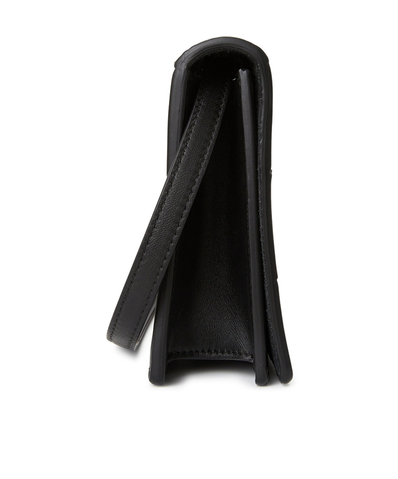 Bottega Veneta Mini Cassette Knitted Shoulder Bag In Black